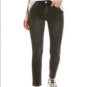 Blank NYC Rivington High Rise Tapered Dark Grey Straight Leg Jeans